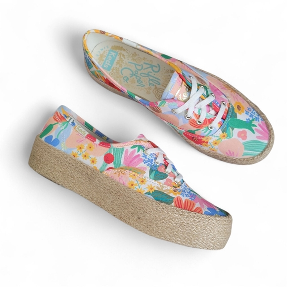 Keds x Rifle Paper Co Sicily Floral Platform Espadrille Sneaker - 7 - Picture 1 of 13